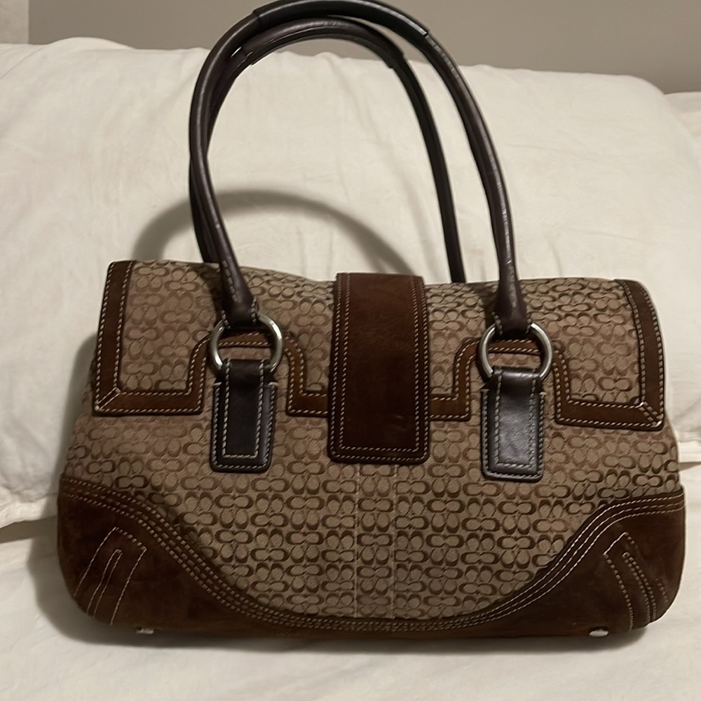 Coach Brown and Tan SoHo Shoulder Bag - Picture 3 of 11
